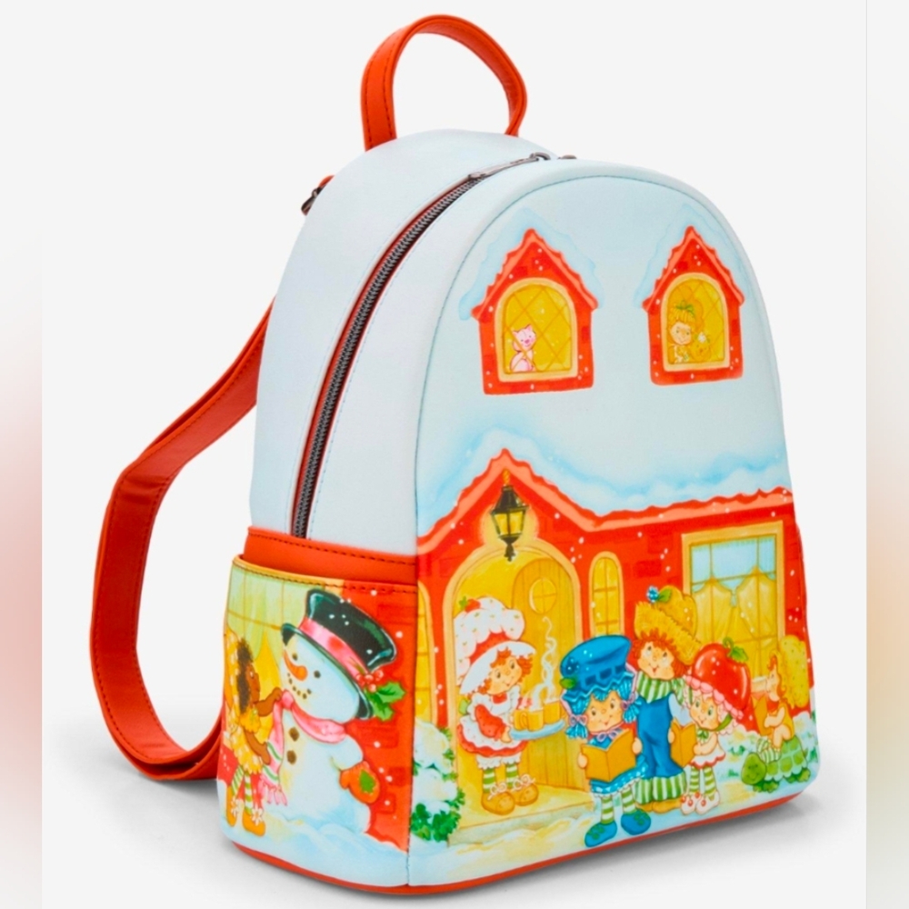LAST PRICE DROP Loungefly Strawberry Shortcake & Friends Winter Mini Backpack! - Picture 3 of 10
